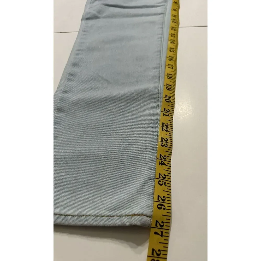PACSUN Eco Hopper Patch Mom Jeans  Size 24 Light Wash High Rise Straight Leg NWT - Picture 5 of 12
